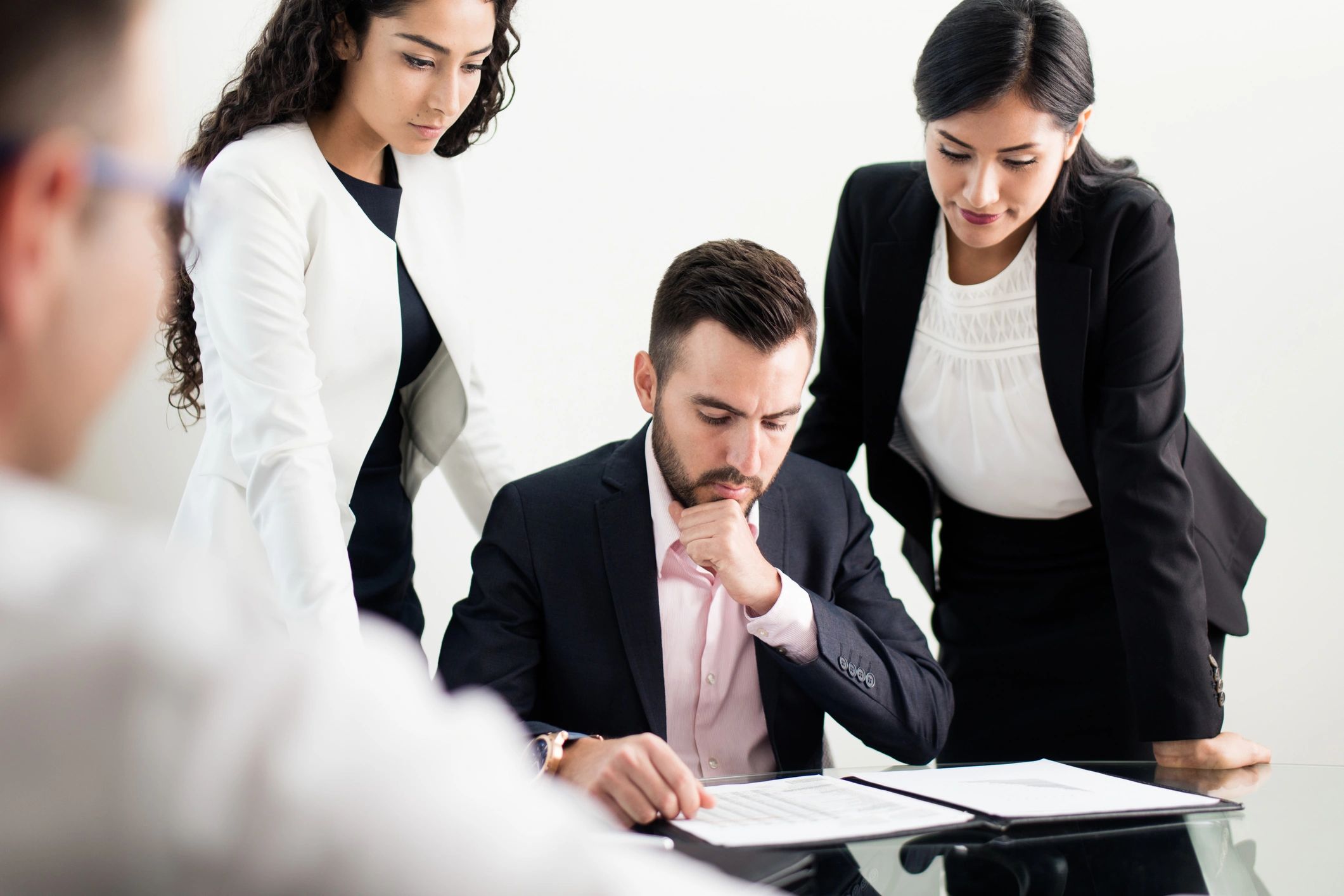 legal team reviewing documents