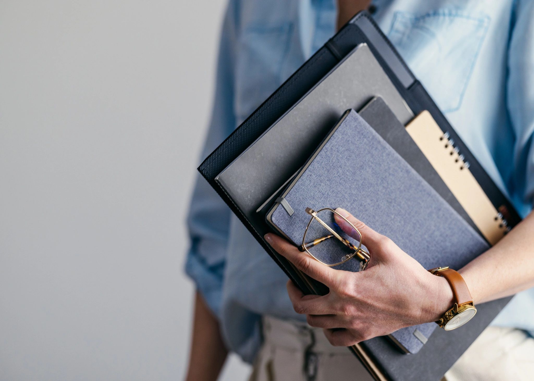 self represented client paperwork case files minimal cool tone