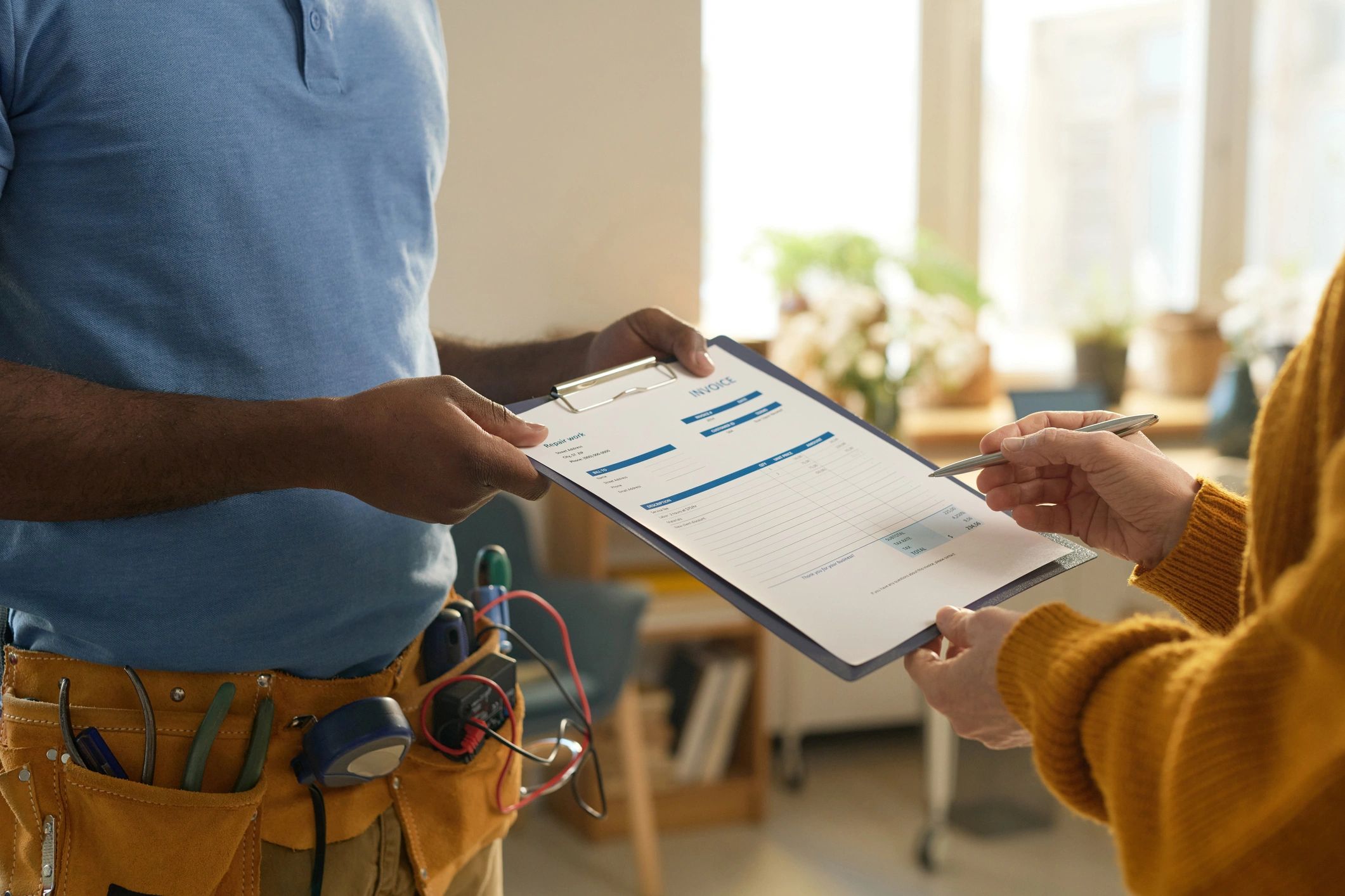 warranty paperwork auto home services modern minimal