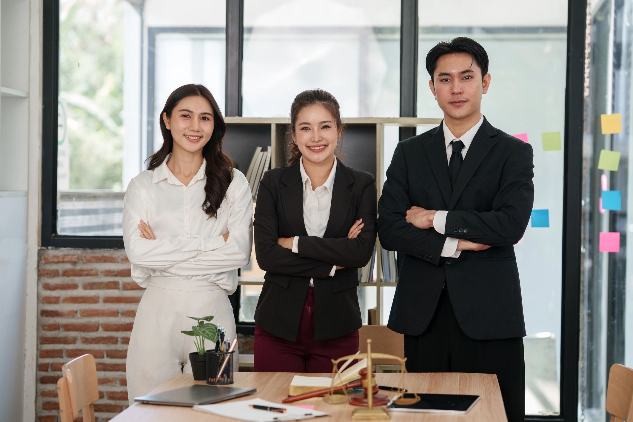 modern legal team professional office